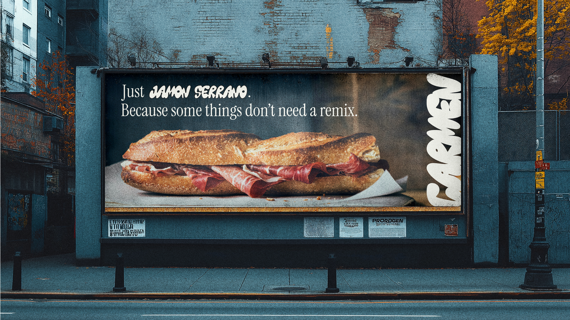 mockup advertising jamon iberico