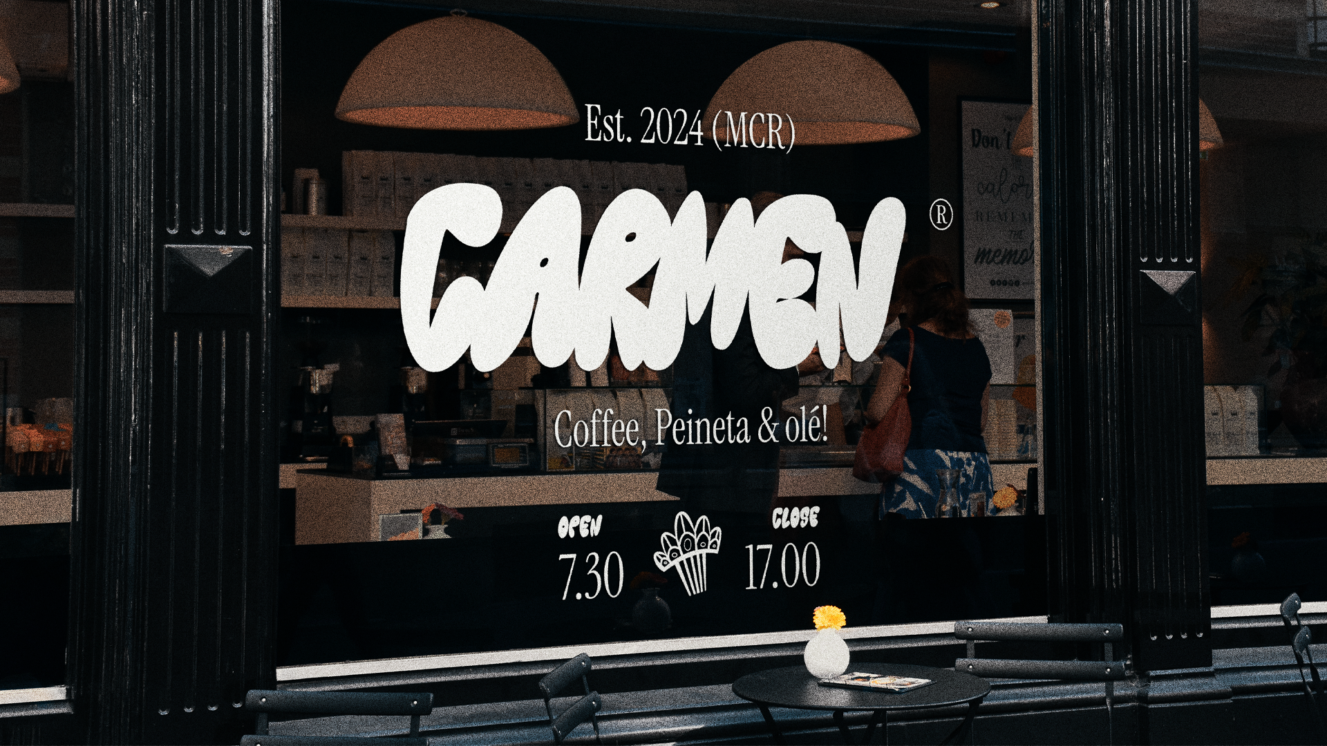 mockup with logo on window