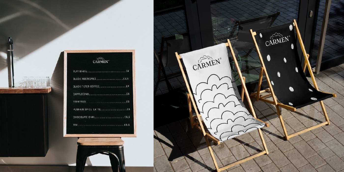 mockup menu + mockup sedie esterne